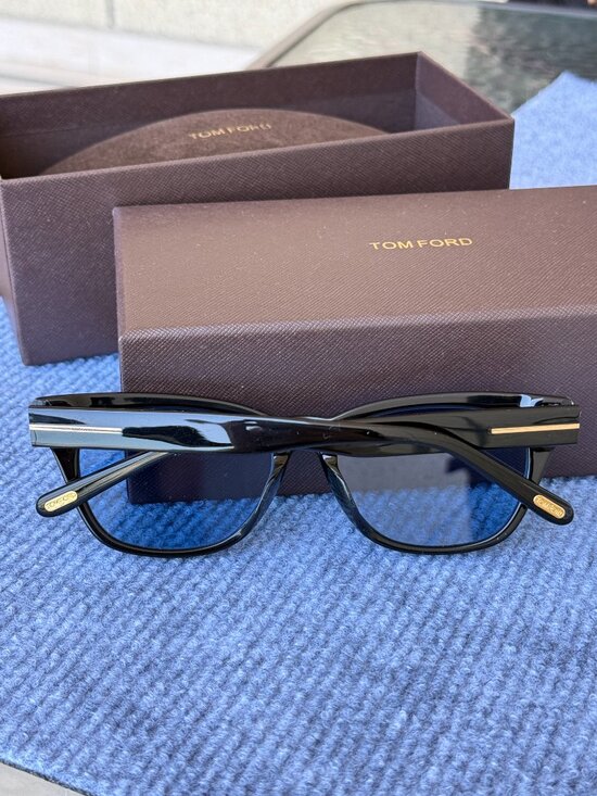 Tom Ford Black Sunglasses with Gold Accents main image 6